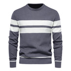 Men's Striped Round Neck Sweater