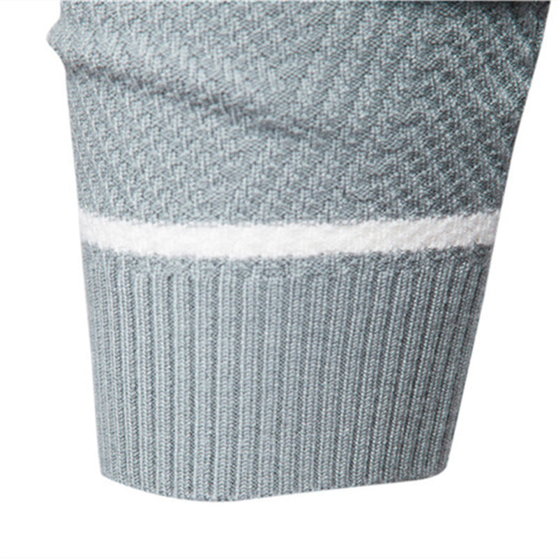 Men's Striped Round Neck Sweater