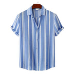Men's Striped Short Sleeve Shirt