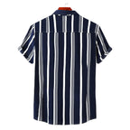 Men's Striped Short Sleeve Shirt