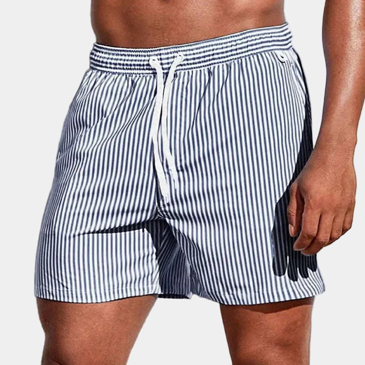 Men's Striped Swim Shorts