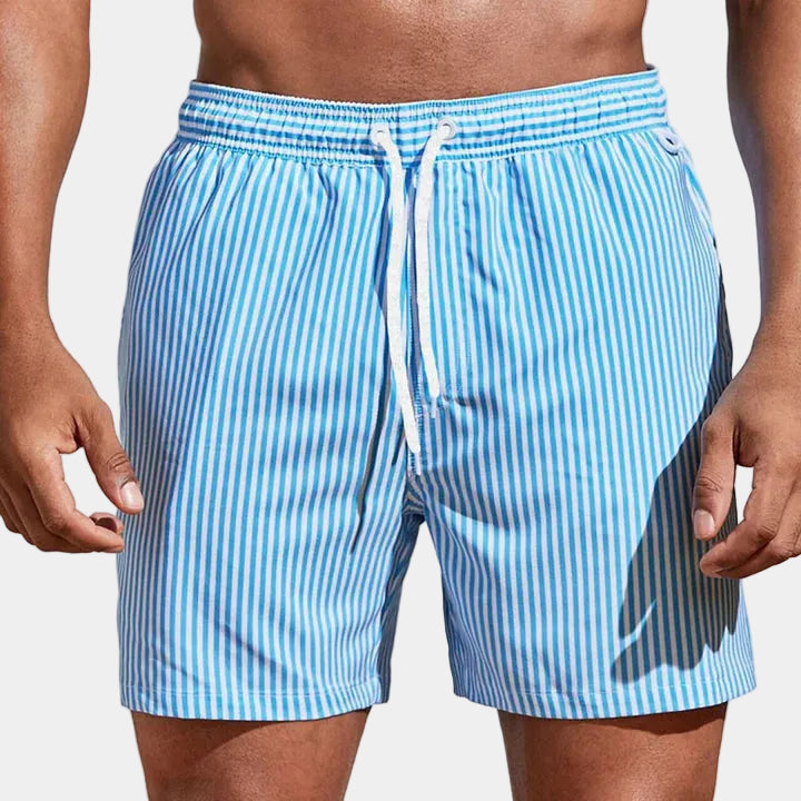Men's Striped Swim Shorts