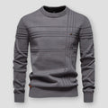 Men's Textured Crew Neck Jumper
