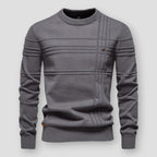 Men's Textured Crew Neck Jumper