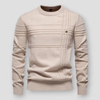Men's Textured Crew Neck Jumper