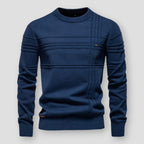 Men's Textured Crew Neck Jumper