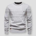 Men's Textured Crew Neck Jumper