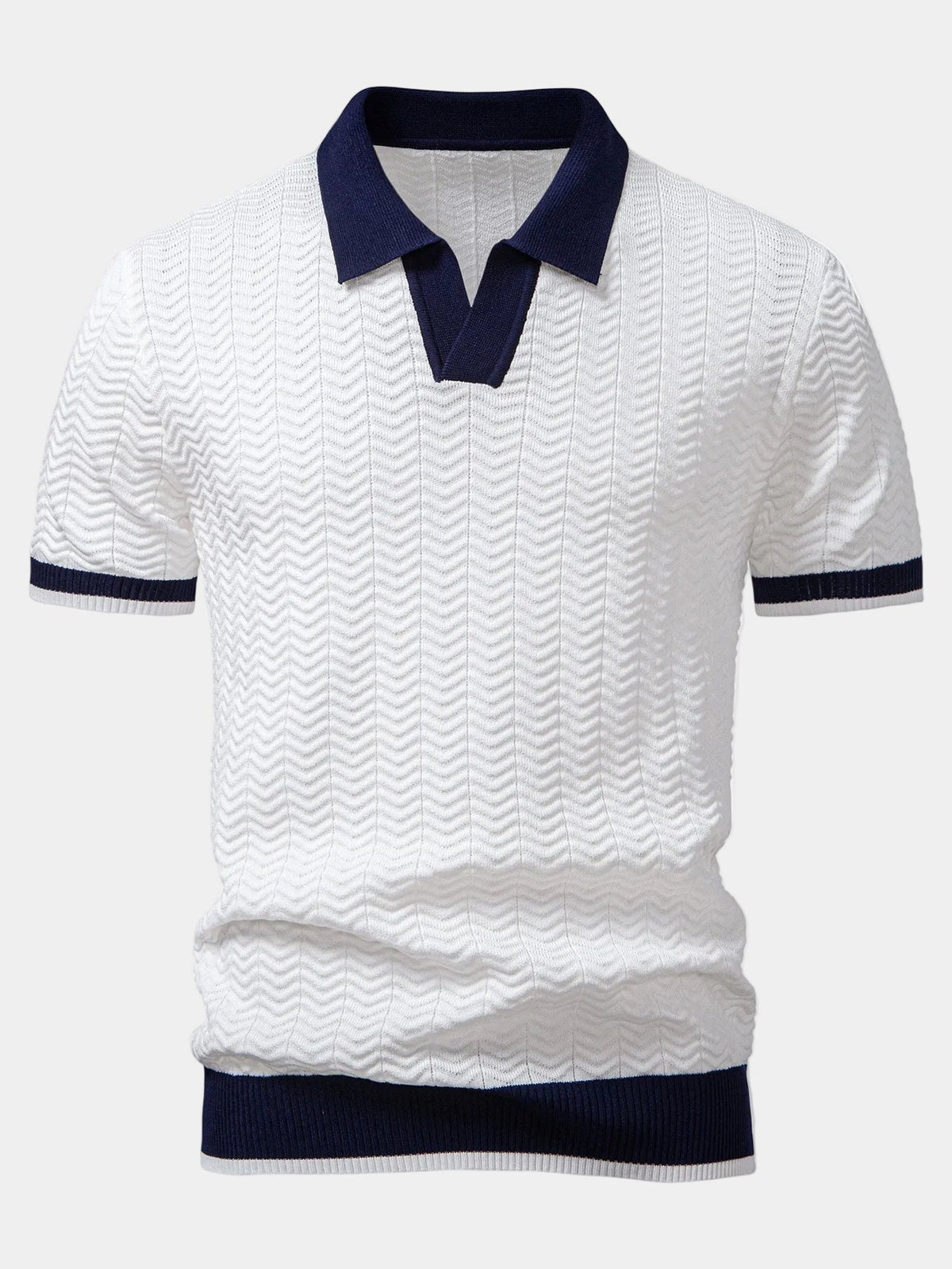 Men's Textured Polo Shirt