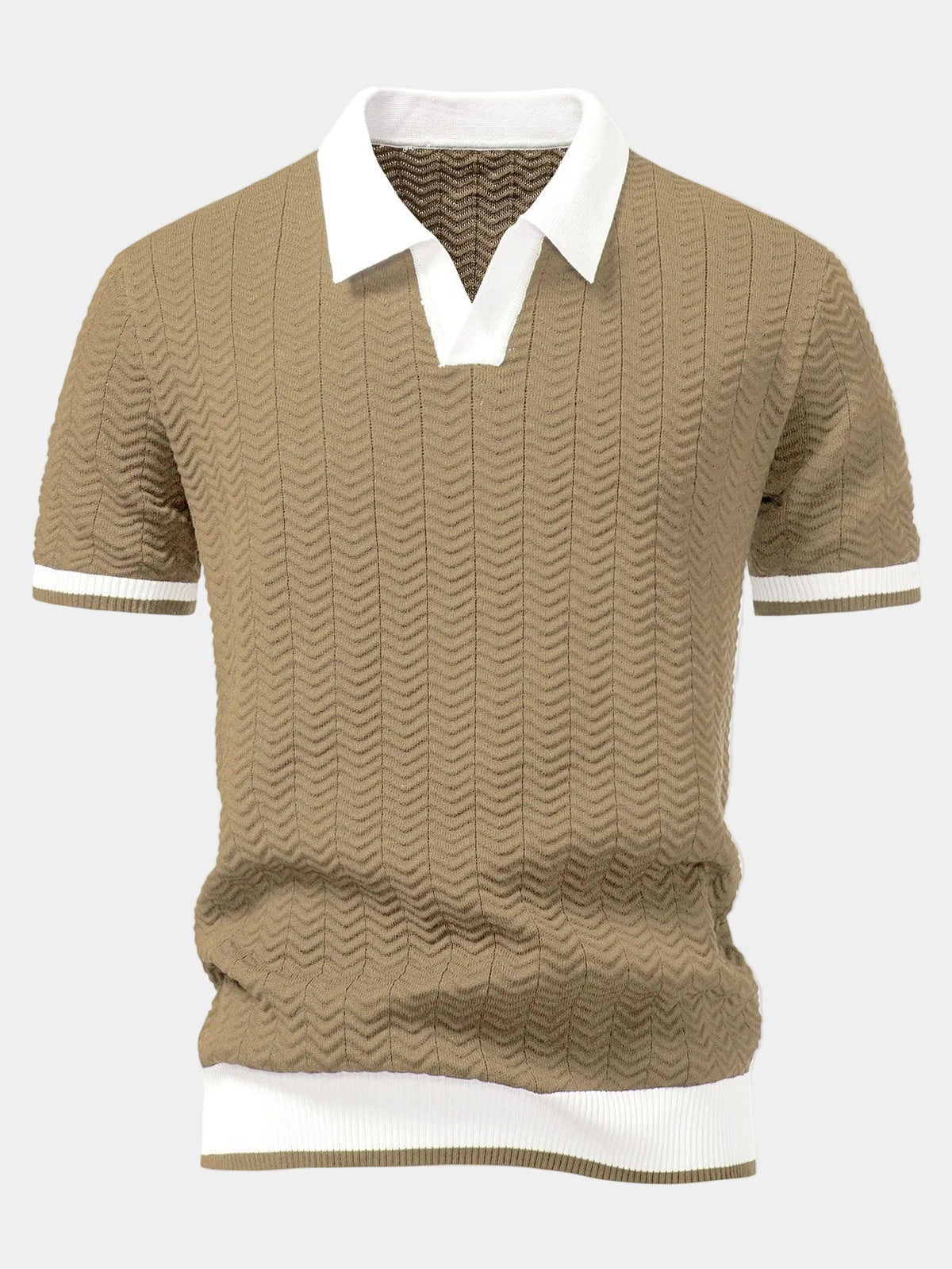 Men's Textured Polo Shirt