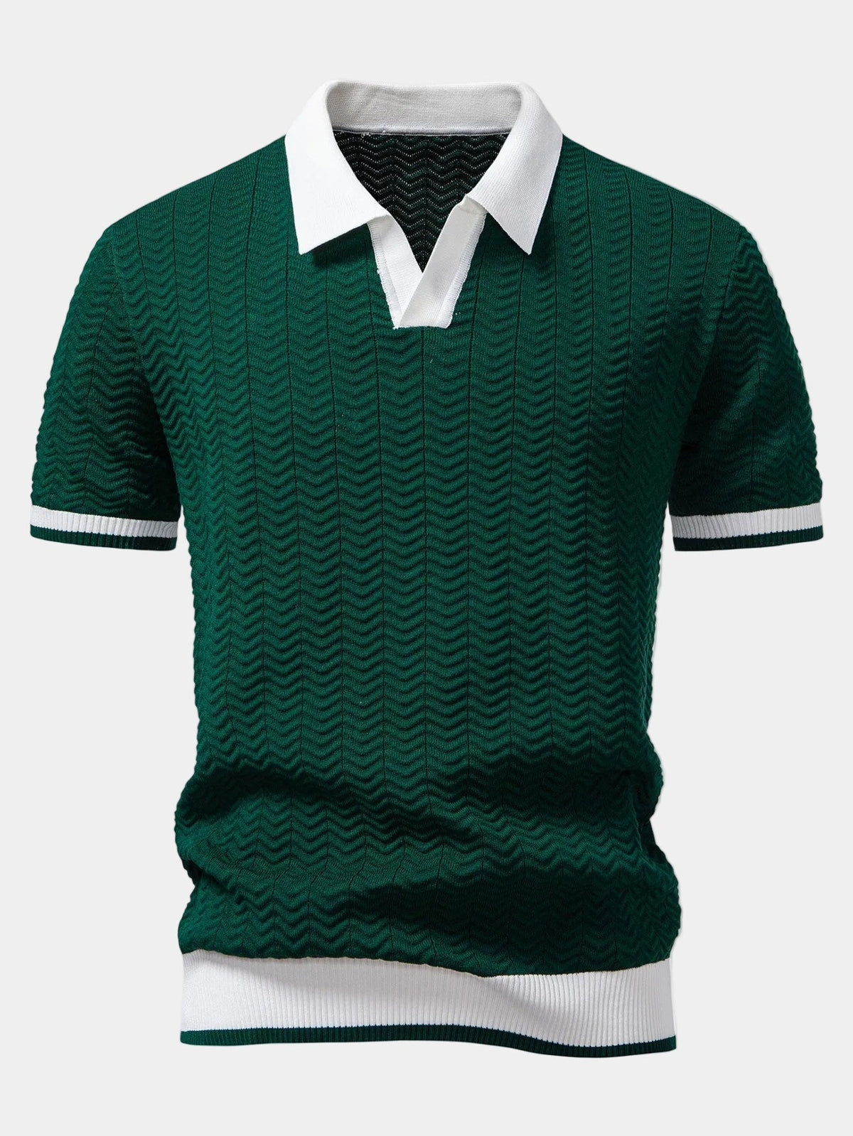 Men's Textured Polo Shirt