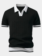 Men's Textured Polo Shirt