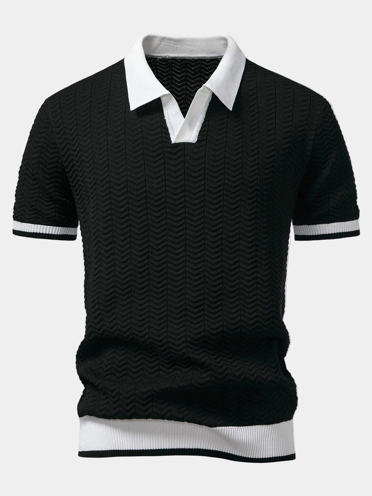 Men's Textured Polo Shirt