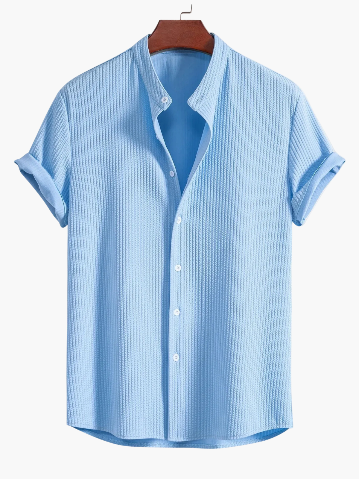 Men's Textured Shirt and Trousers Set