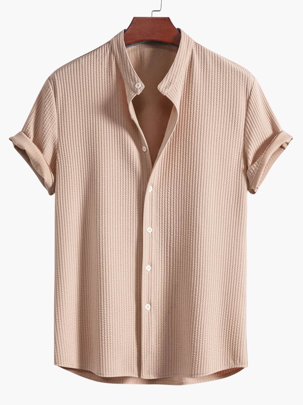Men's Textured Shirt and Trousers Set