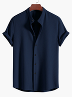 Men's Textured Shirt and Trousers Set