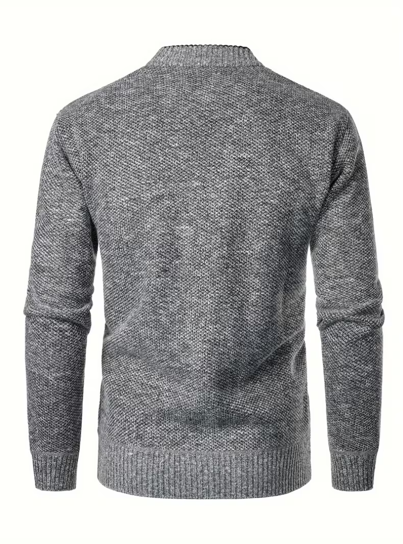 Men's Textured V-Neck Cardigan