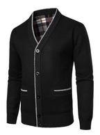 Men's Textured V-Neck Cardigan