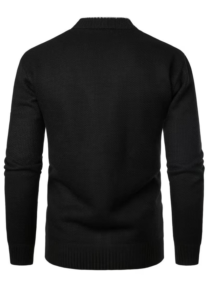 Men's Textured V-Neck Cardigan