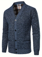 Men's Textured V-Neck Cardigan