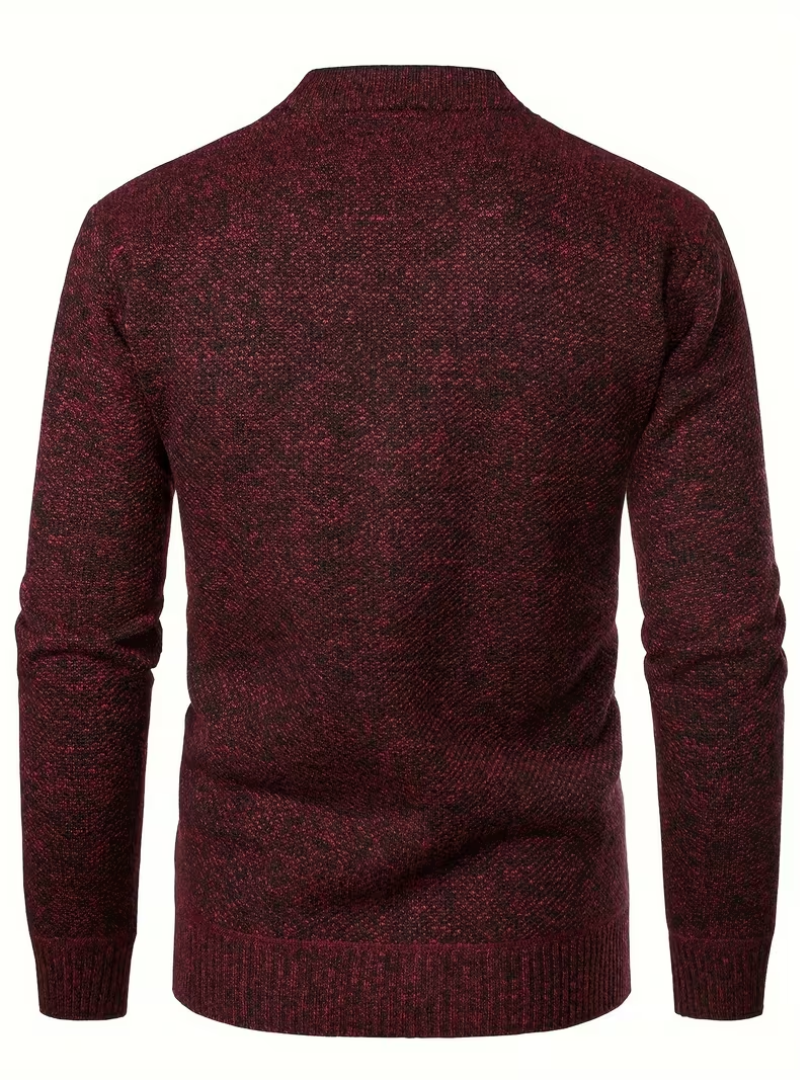 Men's Textured V-Neck Cardigan