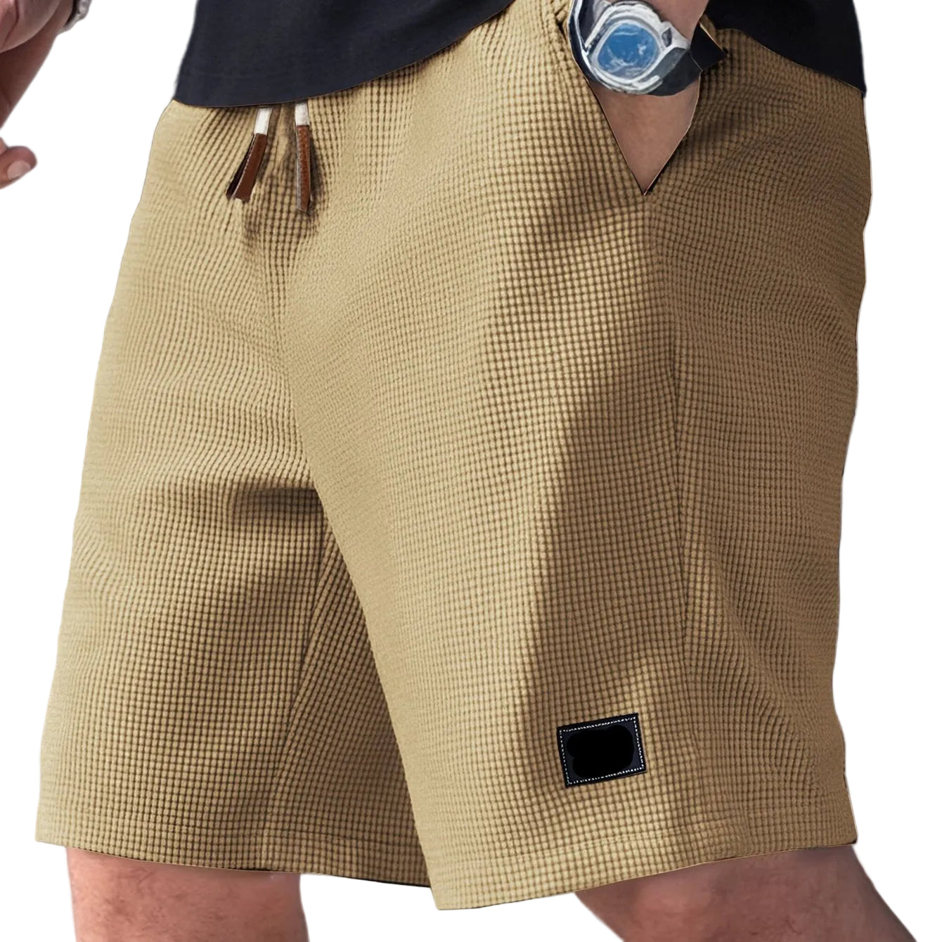 Men's Tie Detail Shorts