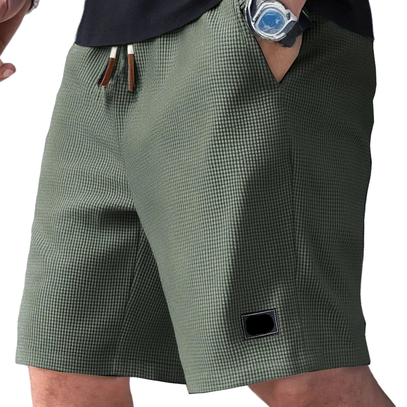 Men's Tie Detail Shorts
