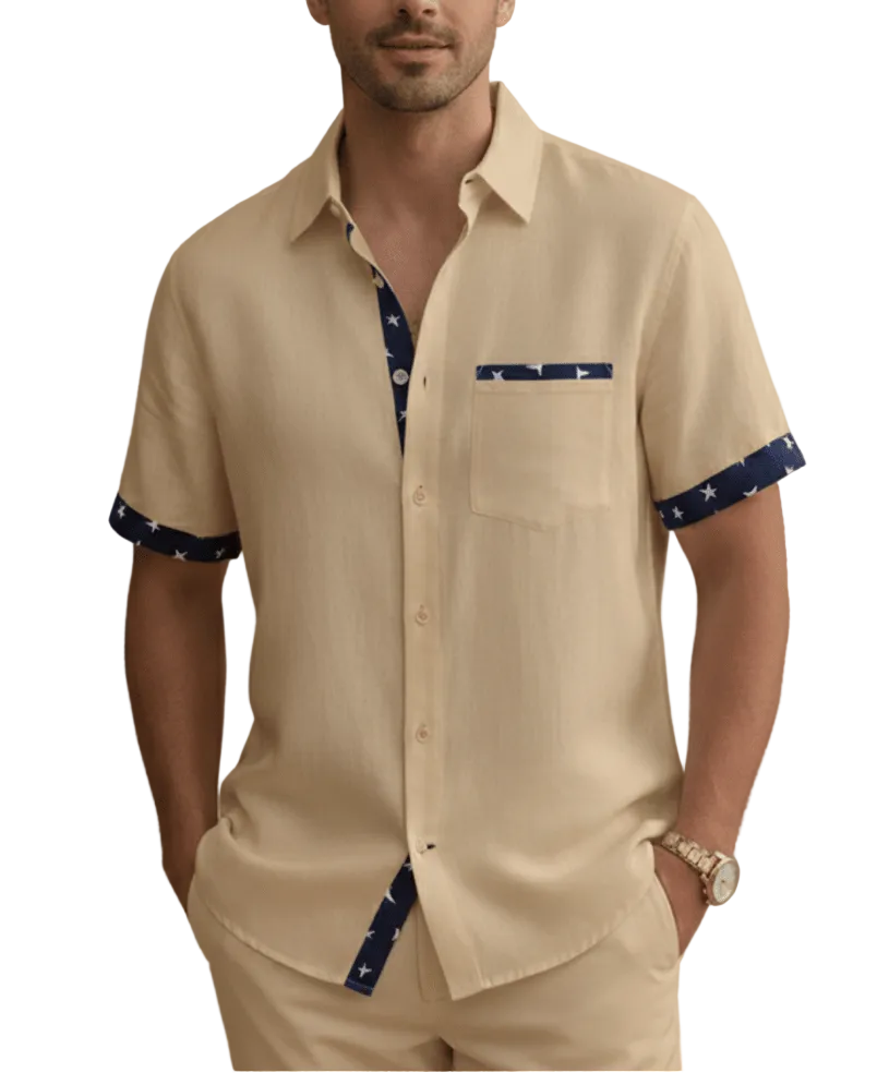 Men's Trim Detail Button Shirt