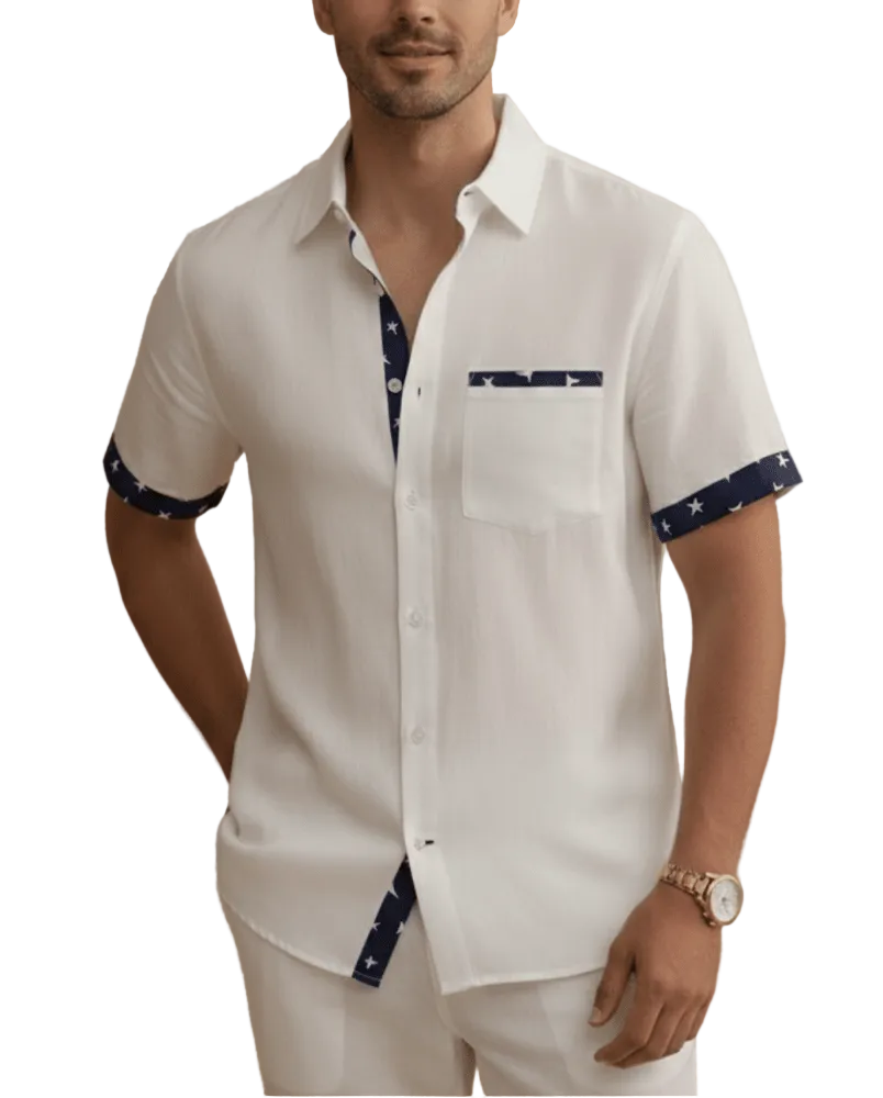Men's Trim Detail Button Shirt