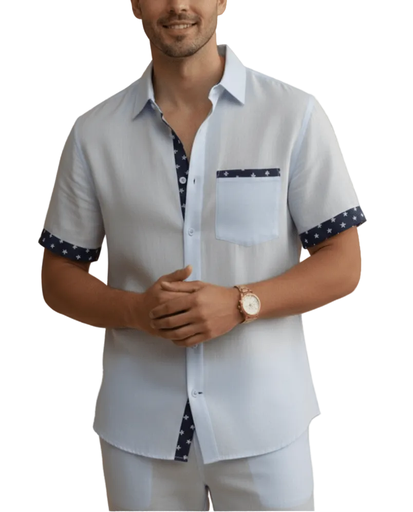 Men's Trim Detail Button Shirt