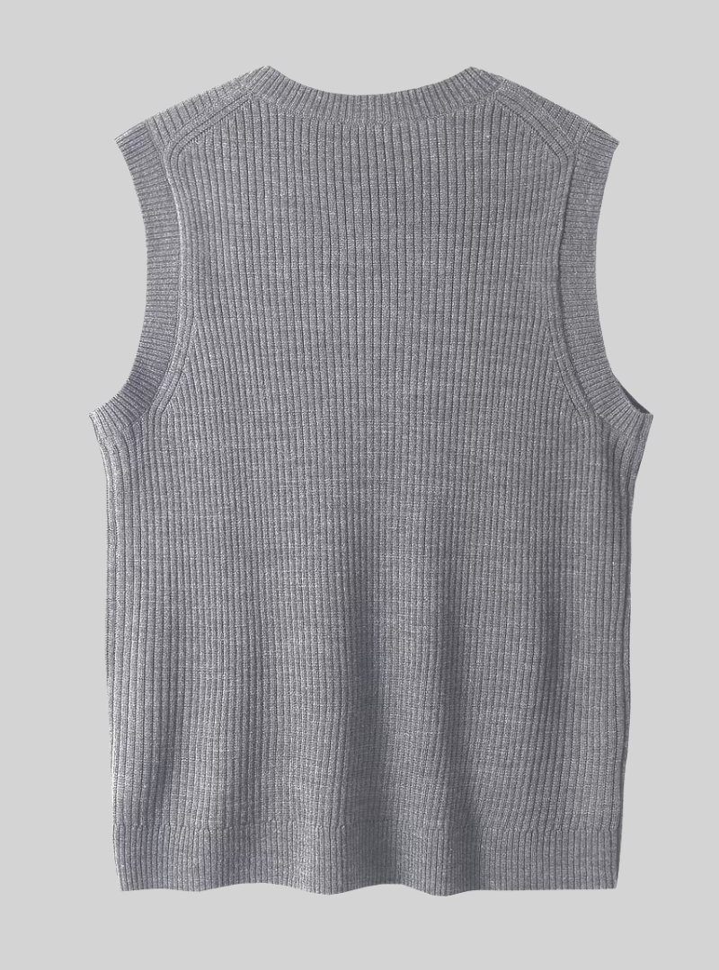 Men's V-Neck Knitted Vest