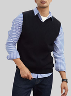 Men's V-Neck Knitted Vest