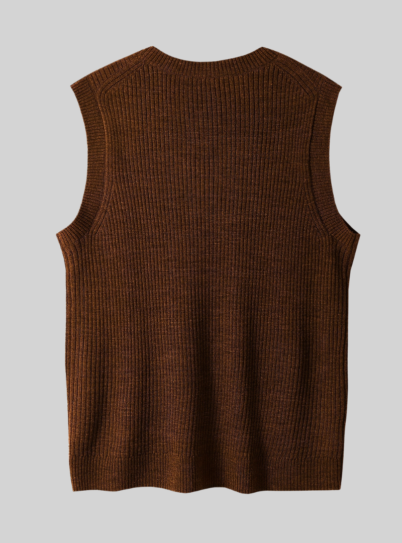 Men's V-Neck Knitted Vest
