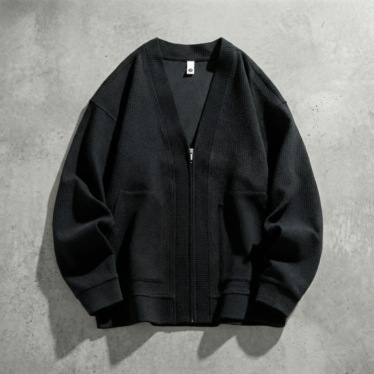 Men's V-Neck Zip-Up Jacket