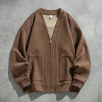 Men's V-Neck Zip-Up Jacket