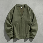 Men's V-Neck Zip-Up Jacket