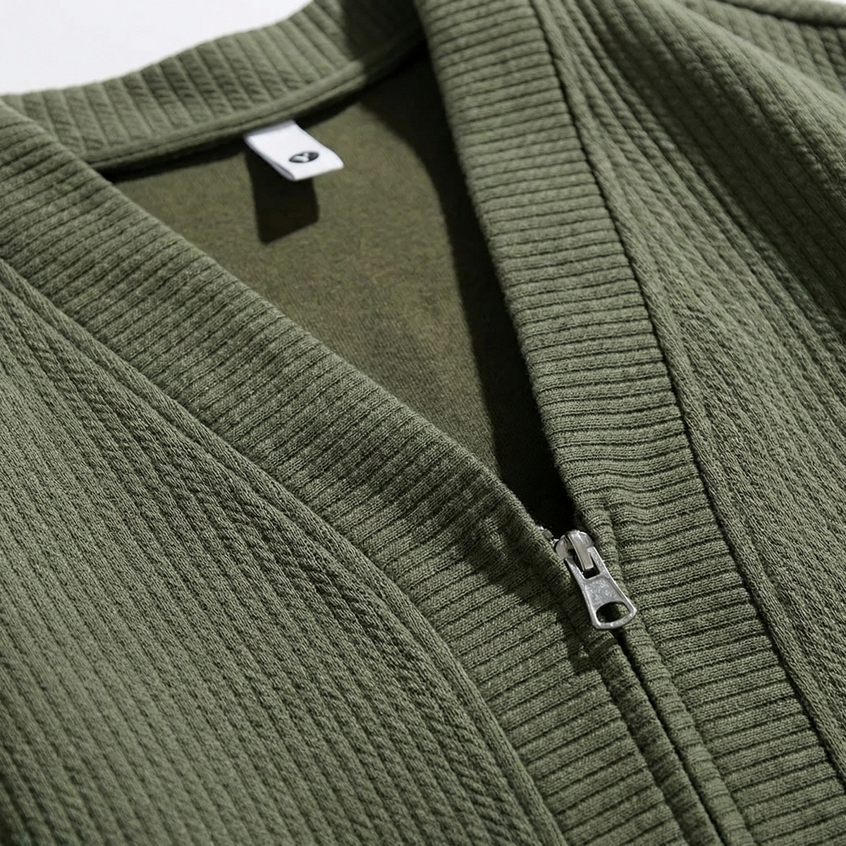 Men's V-Neck Zip-Up Jacket