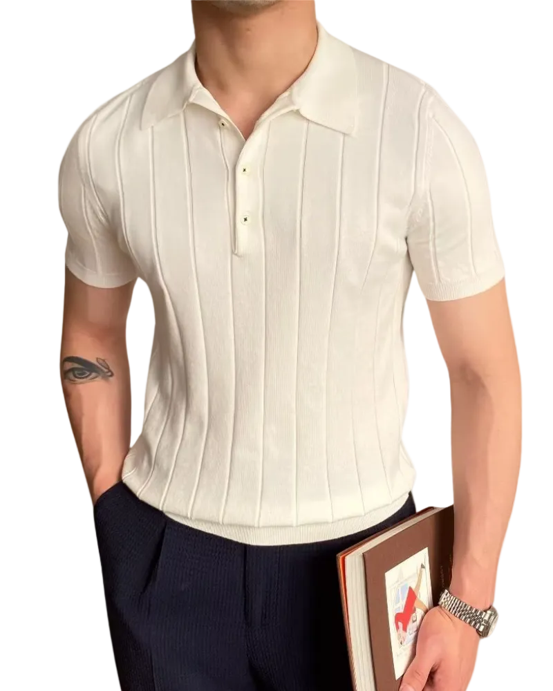 Men's Vertical Detail Polo Shirt