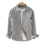 Men's Vertical Stripe Button Shirt