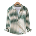 Men's Vertical Stripe Button Shirt