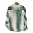 Men's Vertical Stripe Button Shirt