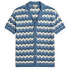 Men's Wavy Stripe Button Shirt