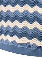 Men's Wavy Stripe Button Shirt