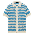 Men's Wavy Stripe Short Sleeve Shirt