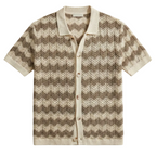 Men's Wavy Stripe Short Sleeve Shirt