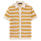 Men's Wavy Stripe Short Sleeve Shirt