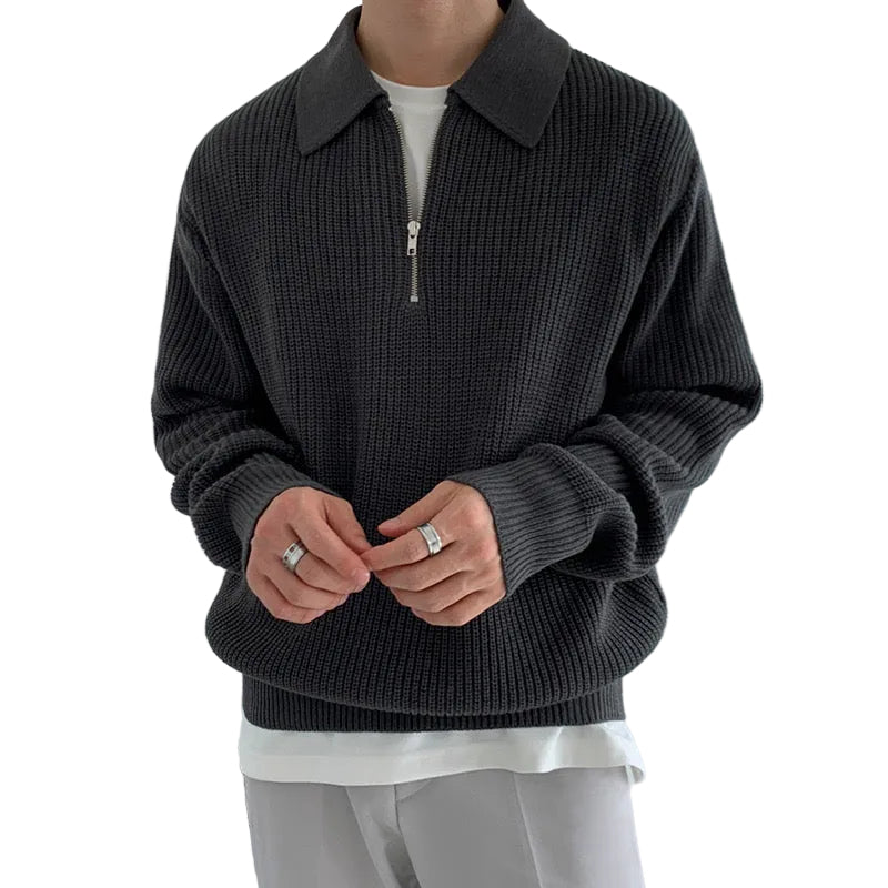 Men's Zip Neck Sweater