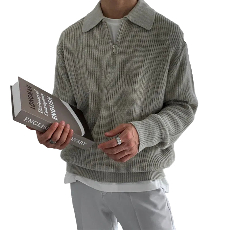 Men's Zip Neck Sweater