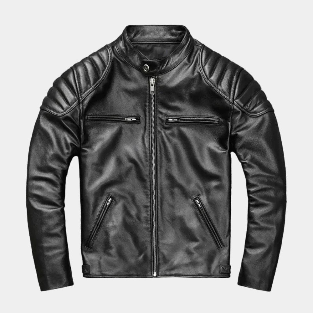 Men's Zip-Up Biker Jacket