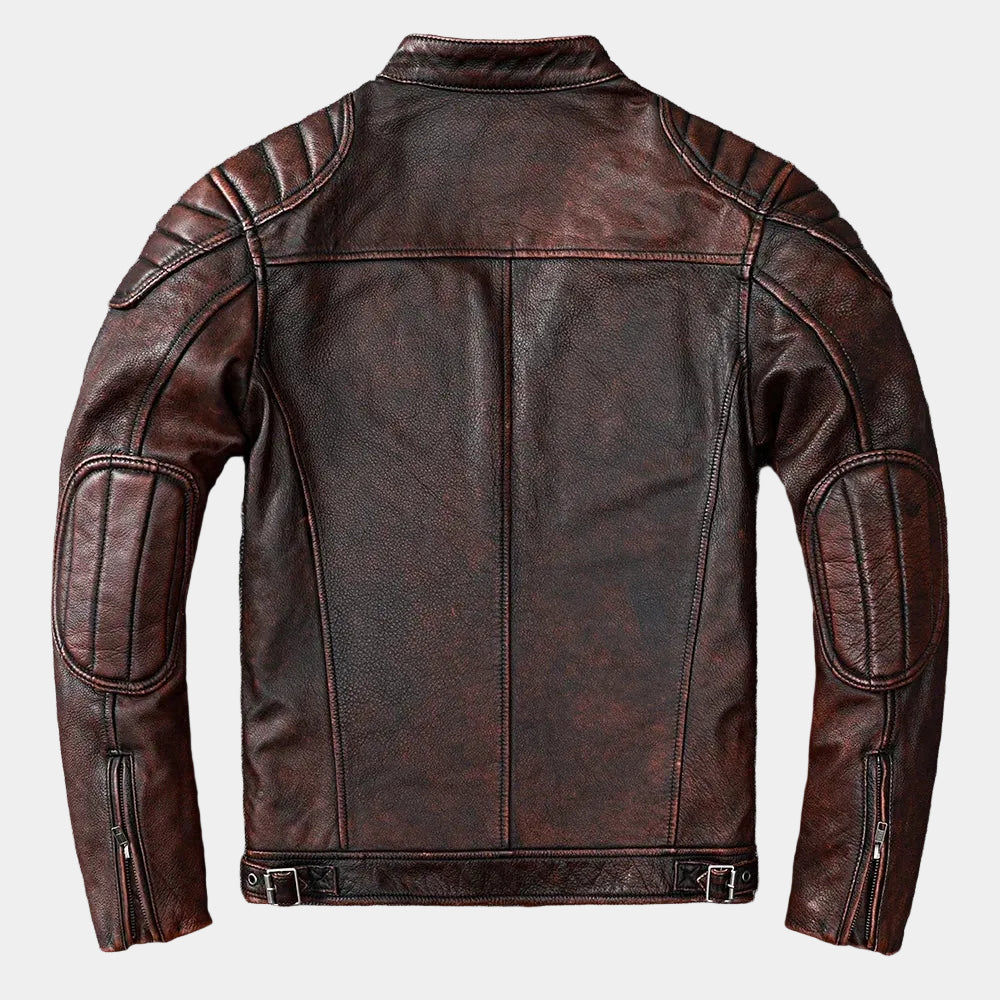 Men's Zip-Up Biker Jacket