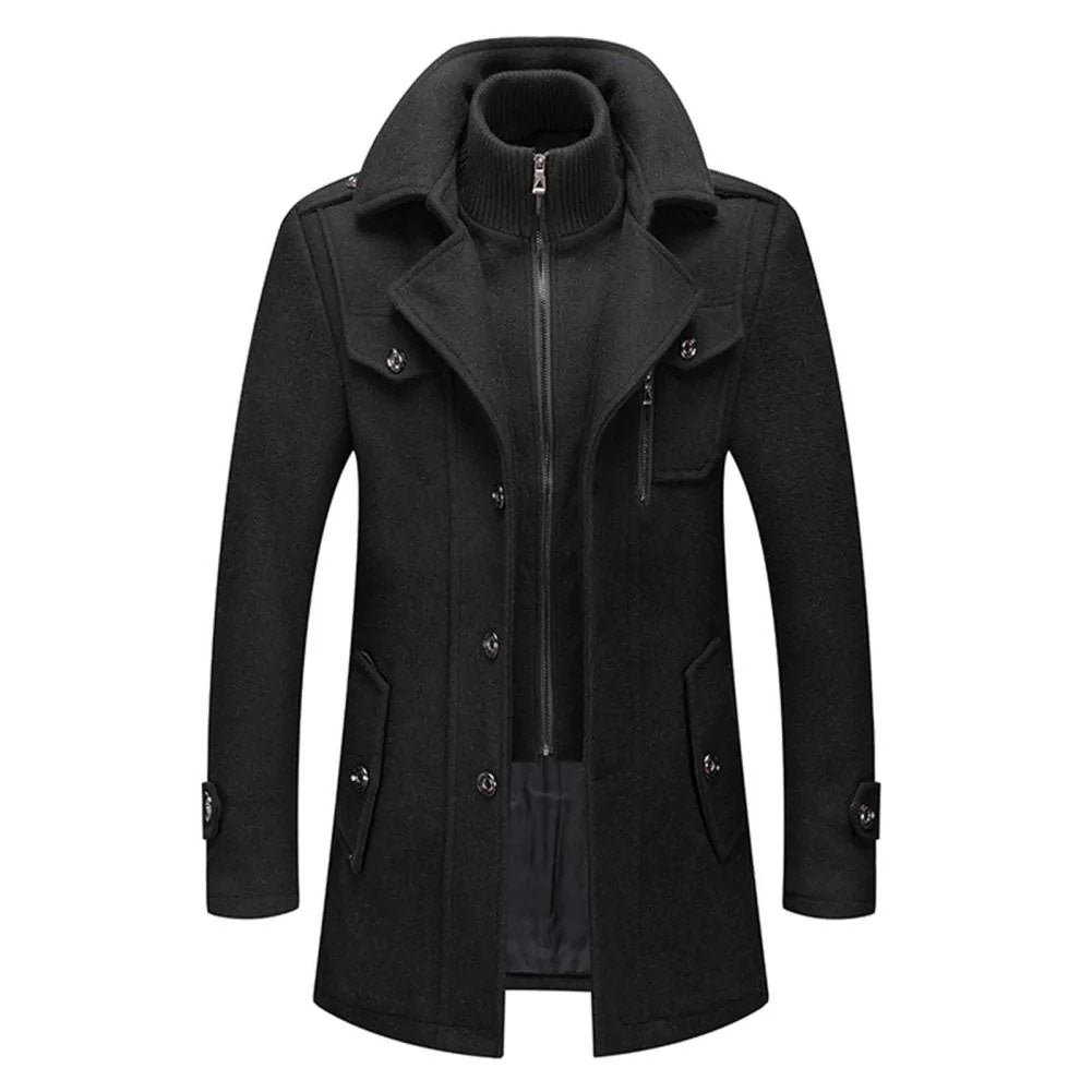 Men's Zip-Up Collar Coat